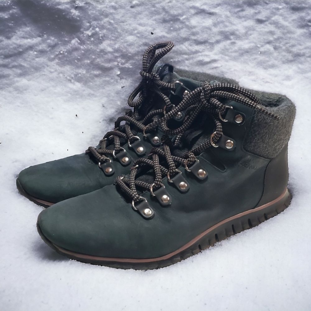 Cole Haan Gorpcore ZeroGrand Hiker Boots Waterproof Gray Pink